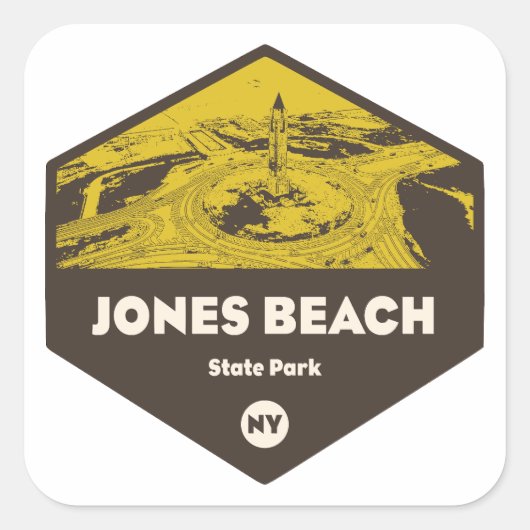 Jones Beach State Park New York Vierkante Sticker (Voorkant)
