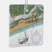 Jones Beach State Park NY Chart Keramisch Ornament (Rechts)