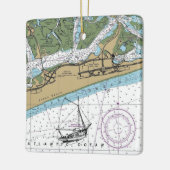 Jones Beach State Park NY Chart Keramisch Ornament (Links)