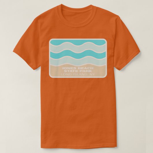 Jones Beach State Park - Verongelukte golf op Long T-shirt (Design voorkant)