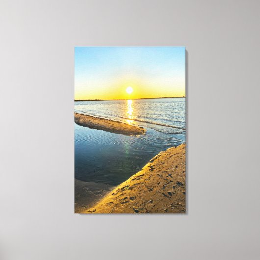 Jones Beach Sunset Beach NY Canvas Afdruk (Voorkant)