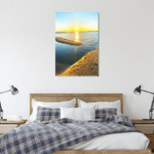 Jones Beach Sunset Beach NY Canvas Afdruk (Insitu (Slaapkamer))