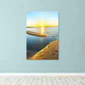 Jones Beach Sunset Beach NY Canvas Afdruk (Insitu (Houten vloer))