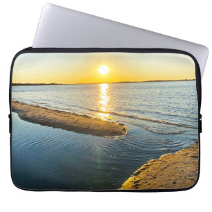 Jones Beach Sunset Beach NY Print laptophoes Laptop Sleeve