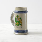 Jones Coat of Arms Stein - Family Crest Bierpul (Voorkant links)