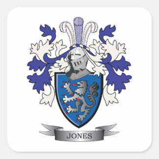 Jones Coat of Arms Vierkante Sticker