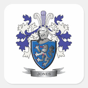 Jones Coat of Arms Vierkante Sticker
