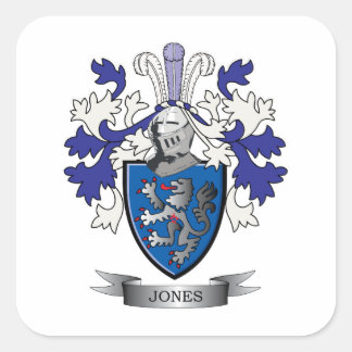 Jones Coat of Arms Vierkante Sticker