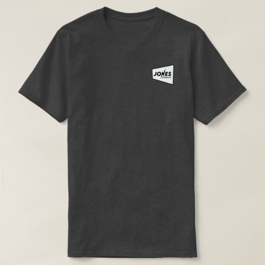 Jones Comics Logo 2 voor- en achterkant T-shirt (Design voorkant)