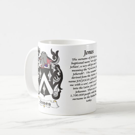 Jones Family Coat of Arms mok (Voorkant links)