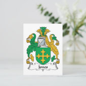Jones Family Crest Briefkaart (Staand voorkant)