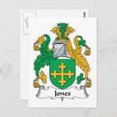 Jones Family Crest Briefkaart (Voorkant / Achterkant)