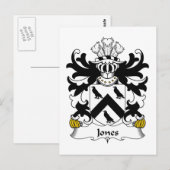 Jones Family Crest Briefkaart (Voorkant / Achterkant)