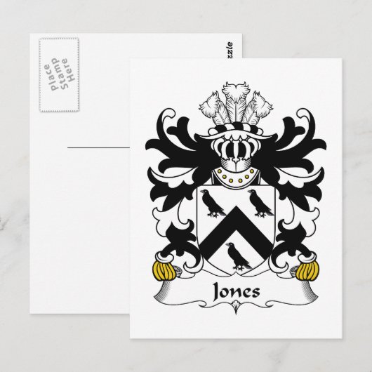 Jones Family Crest Briefkaart (Voorkant / Achterkant)