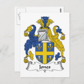 Jones Family Crest Briefkaart (Voorkant / Achterkant)
