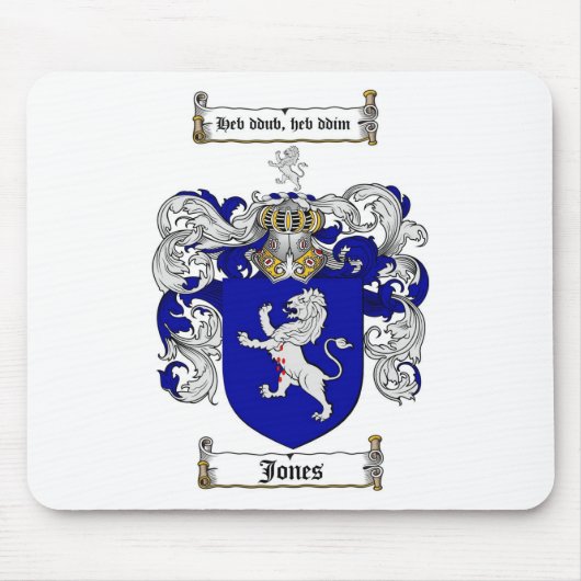 JONES FAMILY CREST - JONES COAT WAPENS MUISMAT (Voorkant)