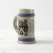 Jones Family Crest Stein Bierpul (Voorkant links)