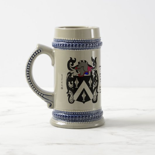 Jones Family Crest Stein Bierpul (Links)