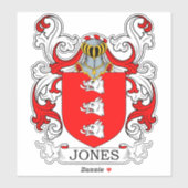 Jones Family Crest Sticker (Vel)