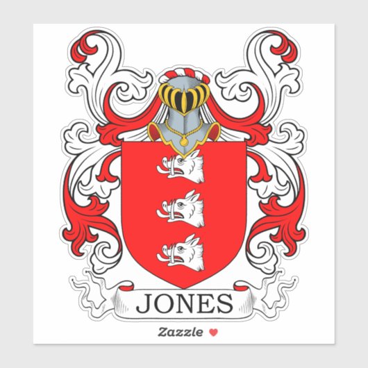 Jones Family Crest Sticker (Vel)