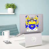 Jones Family Crest Sticker (Laptop op bureau)