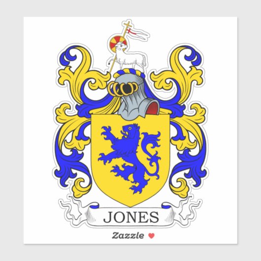 Jones Family Crest Sticker (Vel)