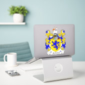 Jones Family Crest Sticker (Laptop op bureau)