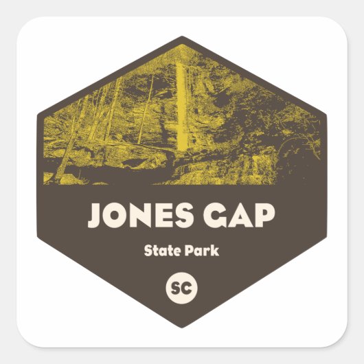 Jones Gap State Park South Carolina Vierkante Sticker (Voorkant)
