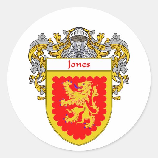 Jones Iers Wapen (gemanteld) Ronde Sticker (Voorkant)