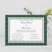 Jones Scottish Wedding Invitation Kaart (Staand voorkant)