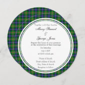 Jones Scottish Wedding Round Uitnodiging (Voorkant / Achterkant)