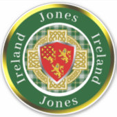 Jones Shield & Celtic Cross gepersonaliseerd Sticker (Voorkant)