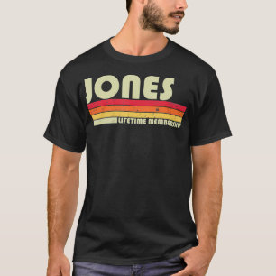 JONES Surname Funny Retro  80-90-jarige verjaardag T-shirt
