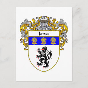 Jones Welsh Coat of Arms (Mantled) Briefkaart