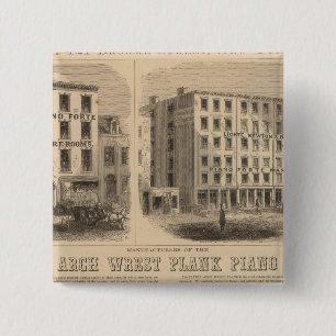 Jones, White en McCurdy's Dental Depots Vierkante Button 5,1 Cm
