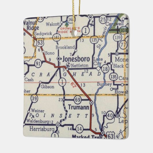 Jonesboro AR Keramisch Ornament (Links)