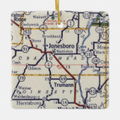 Jonesboro AR Keramisch Ornament (Voorkant)