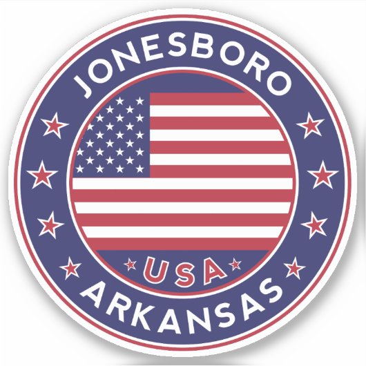 Jonesboro, Arkansas Sticker (Voorkant)