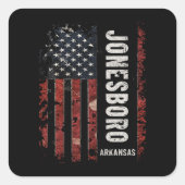 Jonesboro Arkansas Vierkante Sticker (Voorkant)