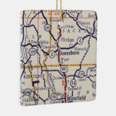 Jonesboro LA  Map Keramisch Ornament (Rechts)