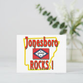 Jonesboro Rocks. (Rood) Briefkaart (Staand voorkant)