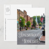 Jonesborough, Tennessee Main Street Briefkaart (Voorkant / Achterkant)