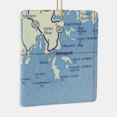 Jonesport Maine  Map Keramisch Ornament (Rechts)