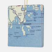 Jonesport Maine  Map Keramisch Ornament (Links)