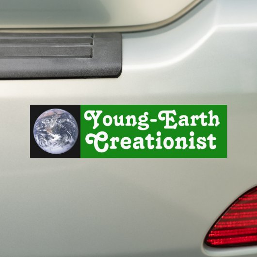 Jong-Aarde creationist Bumpersticker (Op auto)
