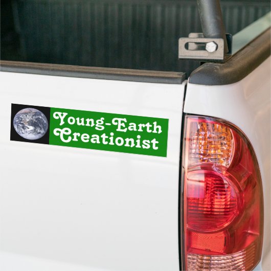 Jong-Aarde creationist Bumpersticker (Op Truck)