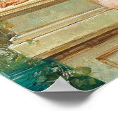 Jong Beauty met Bloemen Tendrils van Hans Zatzka Poster (Hoek)