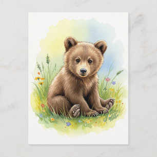 jong Beer Baby wilde dieren Briefkaart