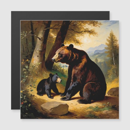 Jong Beer en moeder: 19e-eeuws wild (Voorkant / Achterkant)