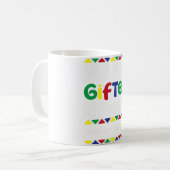 Jong begaafd & zwart koffiemok (Voorkant links)